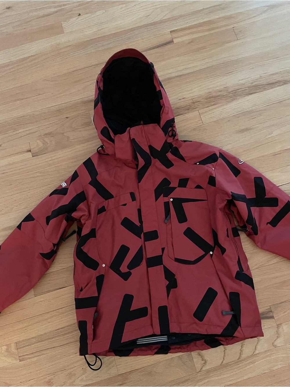 Bonfire Red and Black Ski Winter Jacket